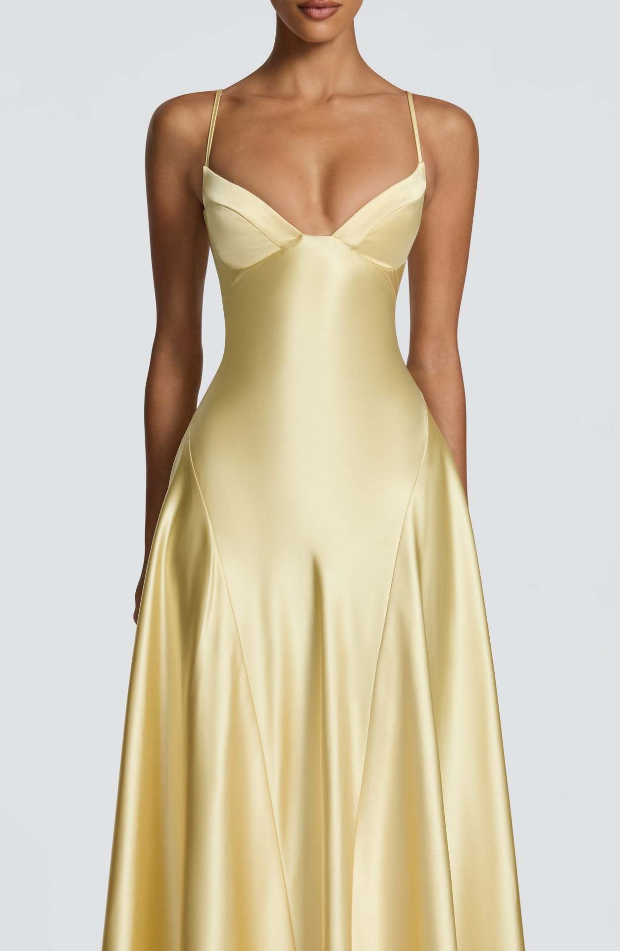 Lovely Purple Satin and Tulle Straps Long Party Dress