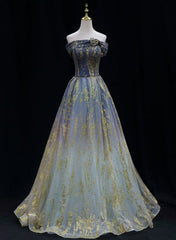 Precioso vestido formal largo de tul degradado para fiesta. 