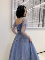 BlueTulle Long Beautiful Prom Dress Party Dress
