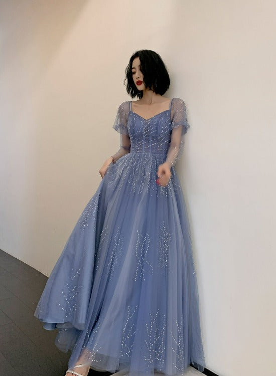 BlueTulle Long Beautiful Prom Dress Party Dress
