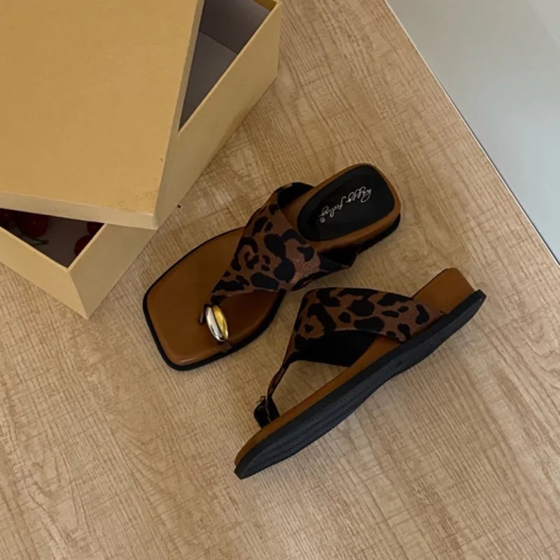 Platform Wedges Heel Clip Toe Slippers Concise Style Slides