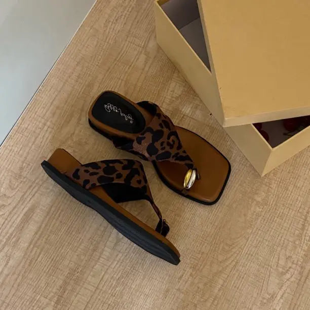 Platform Wedges Heel Clip Toe Slippers Concise Style Slides