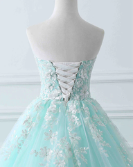 Encantador vestido de fiesta de tul verde menta para dulces 16 