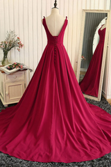 Red Fashionable Long Evening Gown