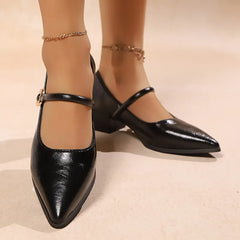 Retro pointed-toe high-heeled shoes