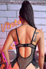 Feisty Faux Leather Teddy