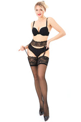 Net and Lace Garter Stockings
