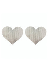 Silver Illusion Heart Pasties