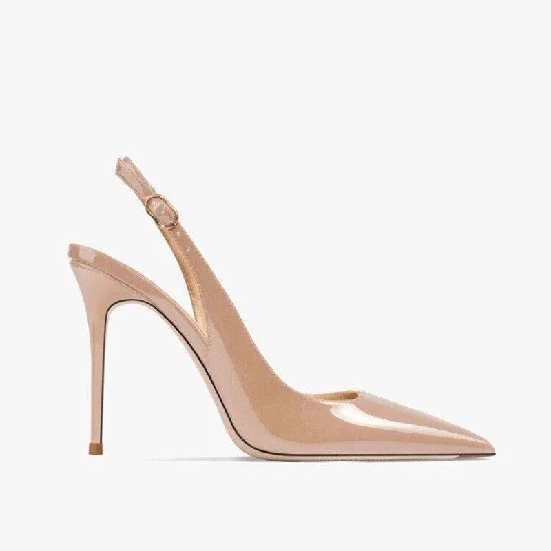 Sexy ultra-high heels pointed sandals elegant patent leather suspender high heelsy dress banquet shoes