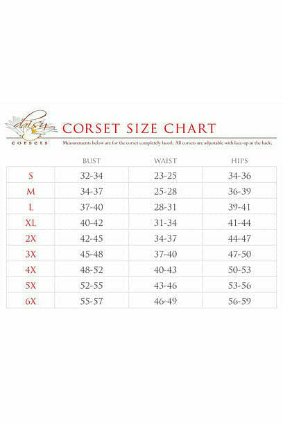 Red Satin Steel Boned Uniforming Corset with Straps