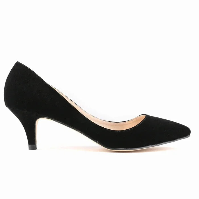 Autumn Pumps 5cm High Heels Solid Color Breathable Rubber Non slip Sole Latex Insole Work Wedding Shoes