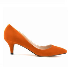 Autumn Pumps 5cm High Heels Solid Color Breathable Rubber Non slip Sole Latex Insole Work Wedding Shoes