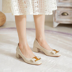 Spring/Career Tooling Soft Sole Work Shoes Soft Leather Flat Shoes Work Comfortable Interview Single Shoes