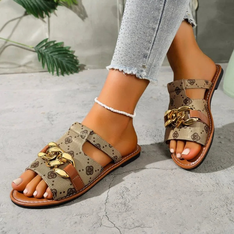 Round Headed Simple Comfortable Casual Slippers Fashionable Hot Selling Sexy elegant Flat Slippers Women