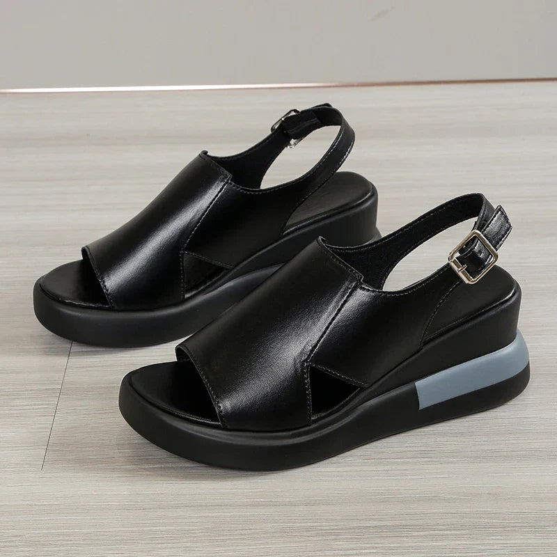 Wedge Platform Sandals Retro Romen Beach Shoes Casual Peep Toe Soft Zapatos De Mujer