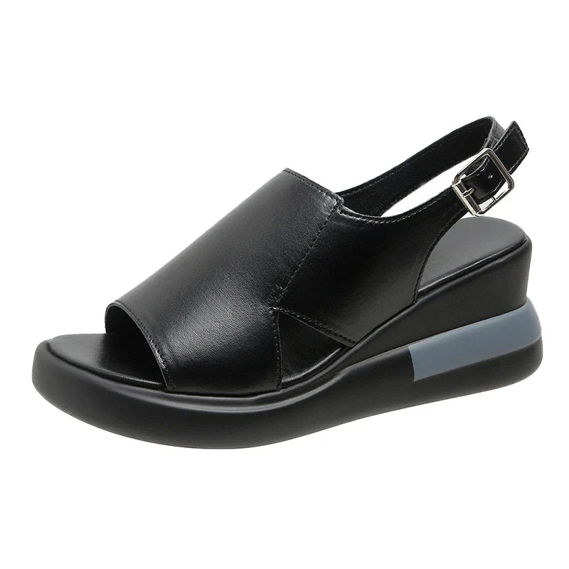 Wedge Platform Sandals Retro Romen Beach Shoes Casual Peep Toe Soft Zapatos De Mujer