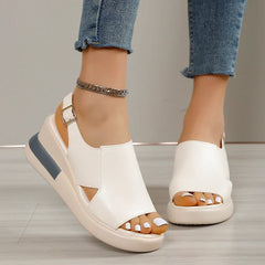 Wedge Platform Sandals Retro Romen Beach Shoes Casual Peep Toe Soft Zapatos De Mujer
