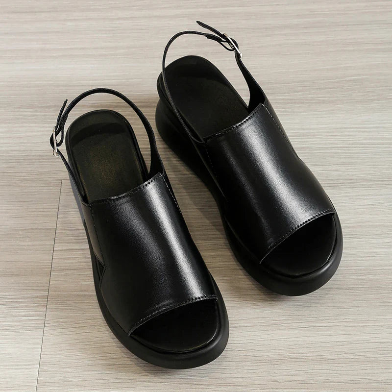 Wedge Platform Sandals Retro Romen Beach Shoes Casual Peep Toe Soft Zapatos De Mujer