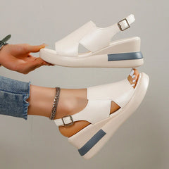 Wedge Platform Sandals Retro Romen Beach Shoes Casual Peep Toe Soft Zapatos De Mujer