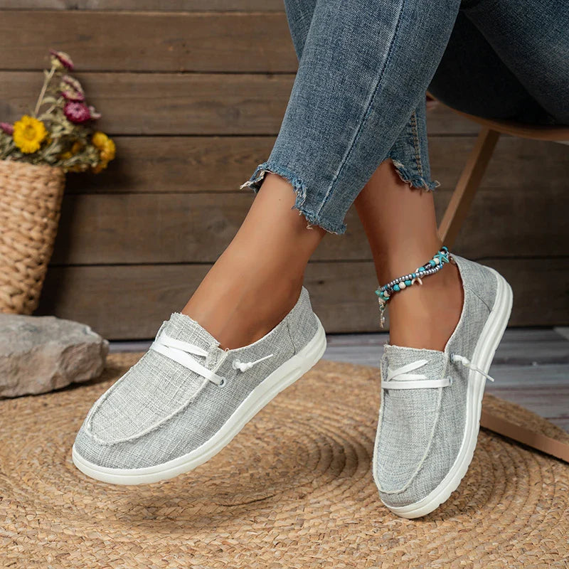 Vulcanized Sneakers Platform Solid Color Flat Shoes Casual Breathable Wedges Walking Sneakers