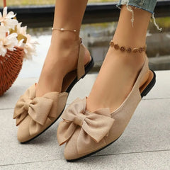 Sandals Slip-on Light Comfortable Flat Shoes Butterfly-knot Closed Toe Sandals Plus Size Shoes Women