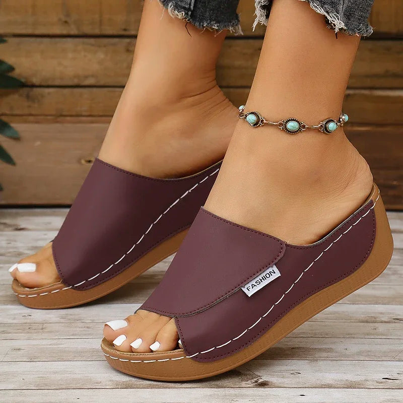 Shoes Sandals Non-Slip Shoes Slides Shoes Wedge Sandals Party Slippers Female Footwear