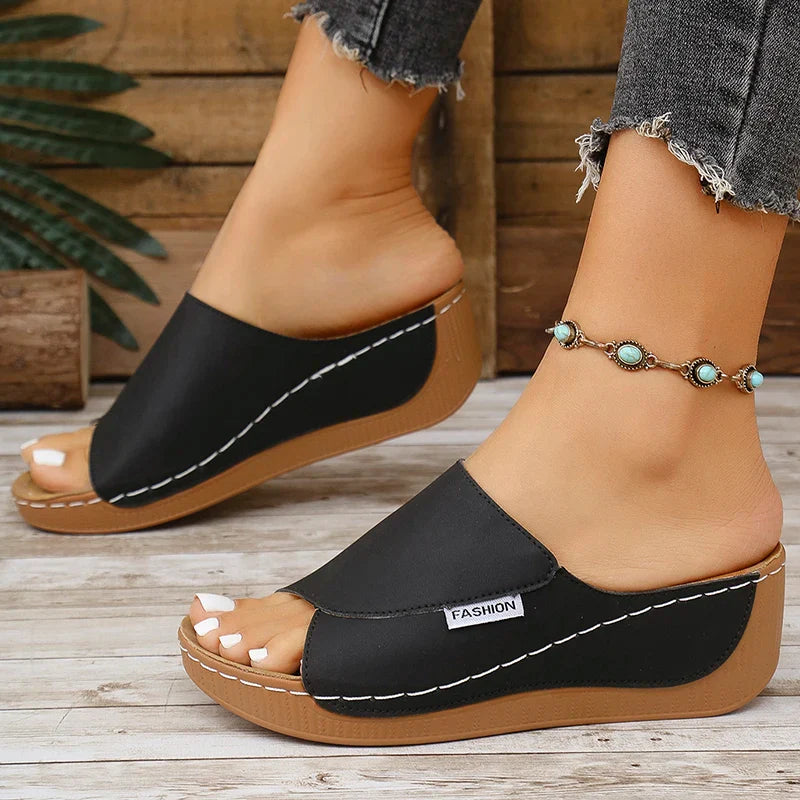 Shoes Sandals Non-Slip Shoes Slides Shoes Wedge Sandals Party Slippers Female Footwear