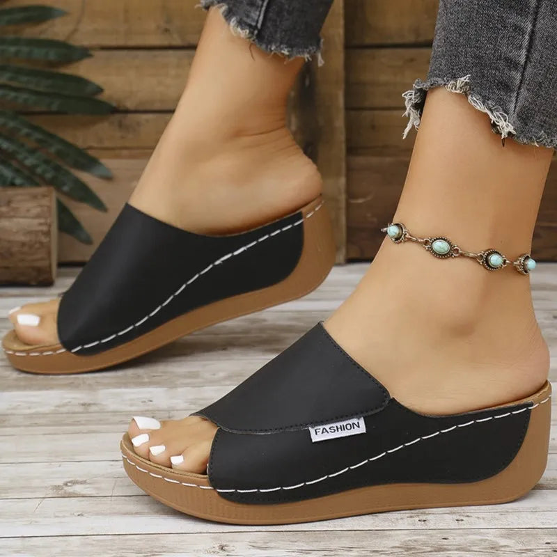 Shoes Sandals Non-Slip Shoes Slides Shoes Wedge Sandals Party Slippers Female Footwear