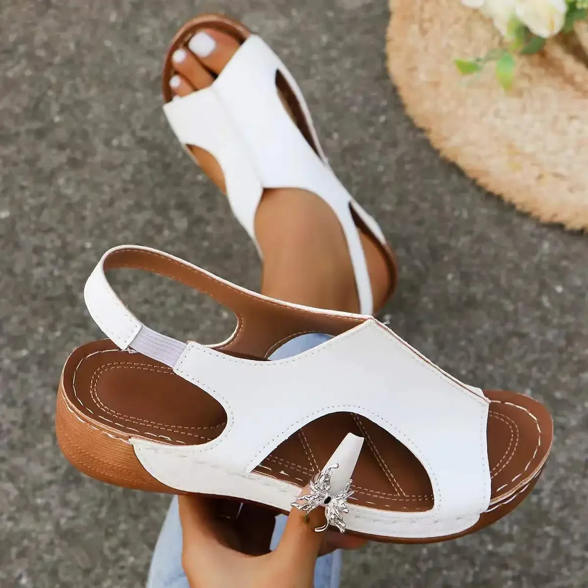Wedge Sandals Woman Non Slip Beach Shoes Female Lightweight Casual Platform Zapatos Mujer
