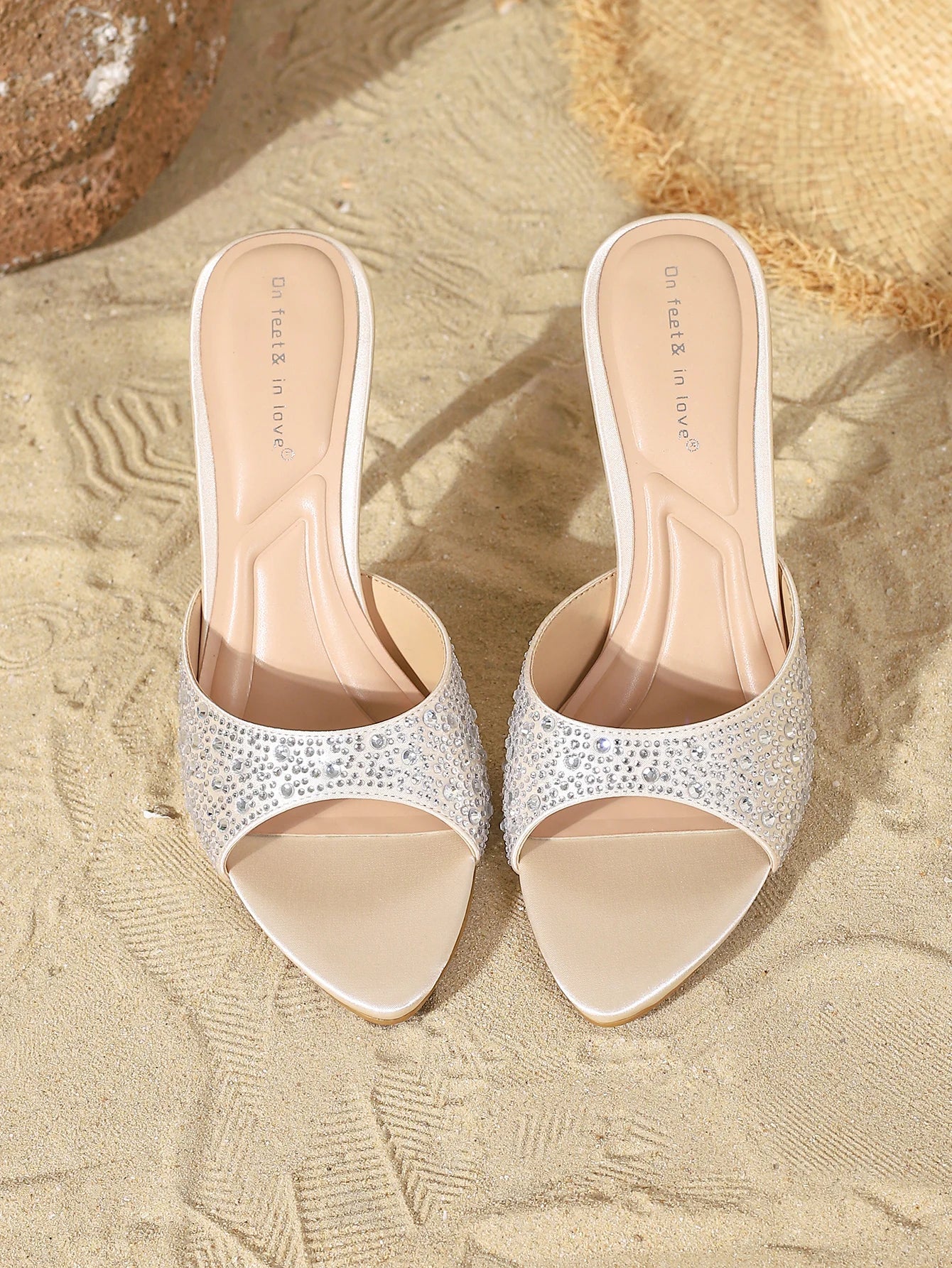 Stylish Elegant Pointed Toe Single Strap Low-Cut Open Toe Stiletto Heel Mule Sandals