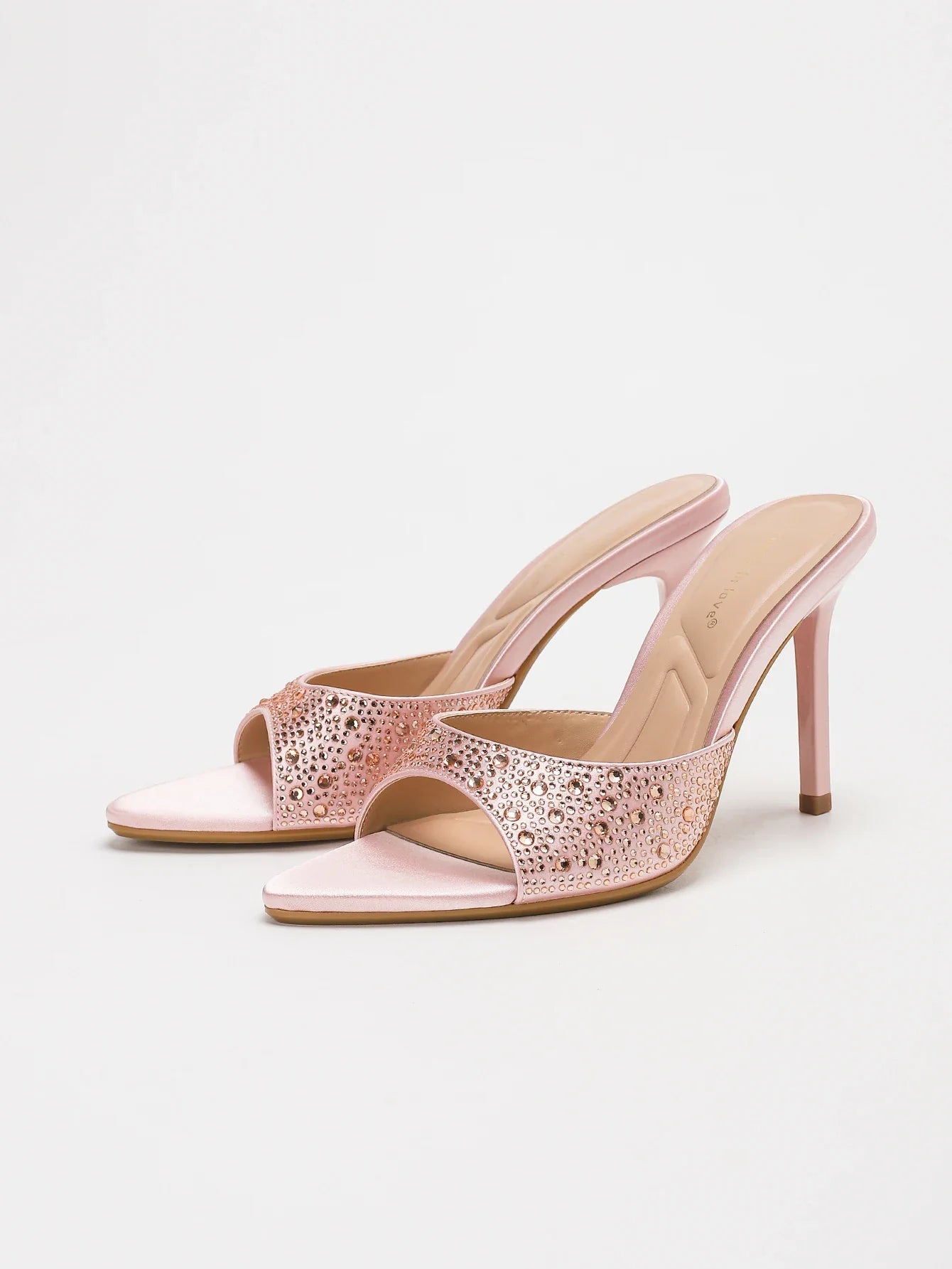 Stylish Elegant Pointed Toe Single Strap Low-Cut Open Toe Stiletto Heel Mule Sandals