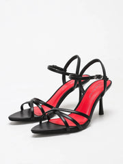 Stylish Elegant Pointed Toe Thin Cross & Single Strap Stiletto Heel Sandals | Perfect Dresses & Weddings
