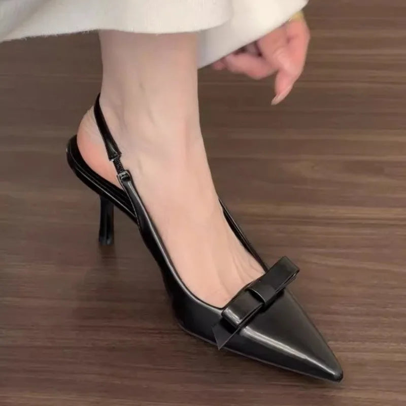 elegant pointed-toe high-heeled sandals