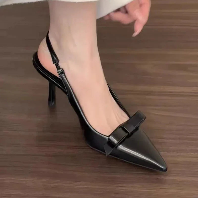 elegant pointed-toe high-heeled sandals