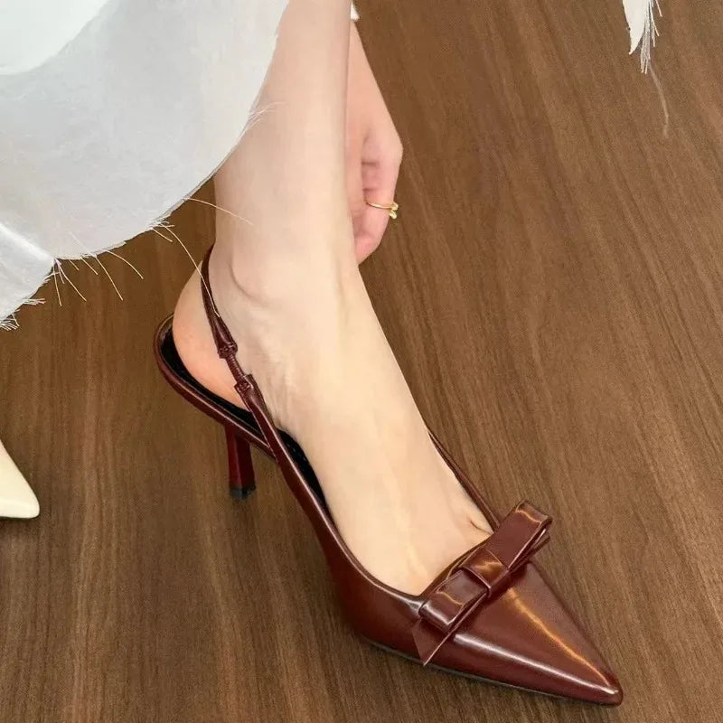 elegant pointed-toe high-heeled sandals