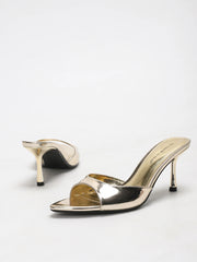 fashionable elegant one-word strap shallow open-toe cool slippers thin high-heeled sandals