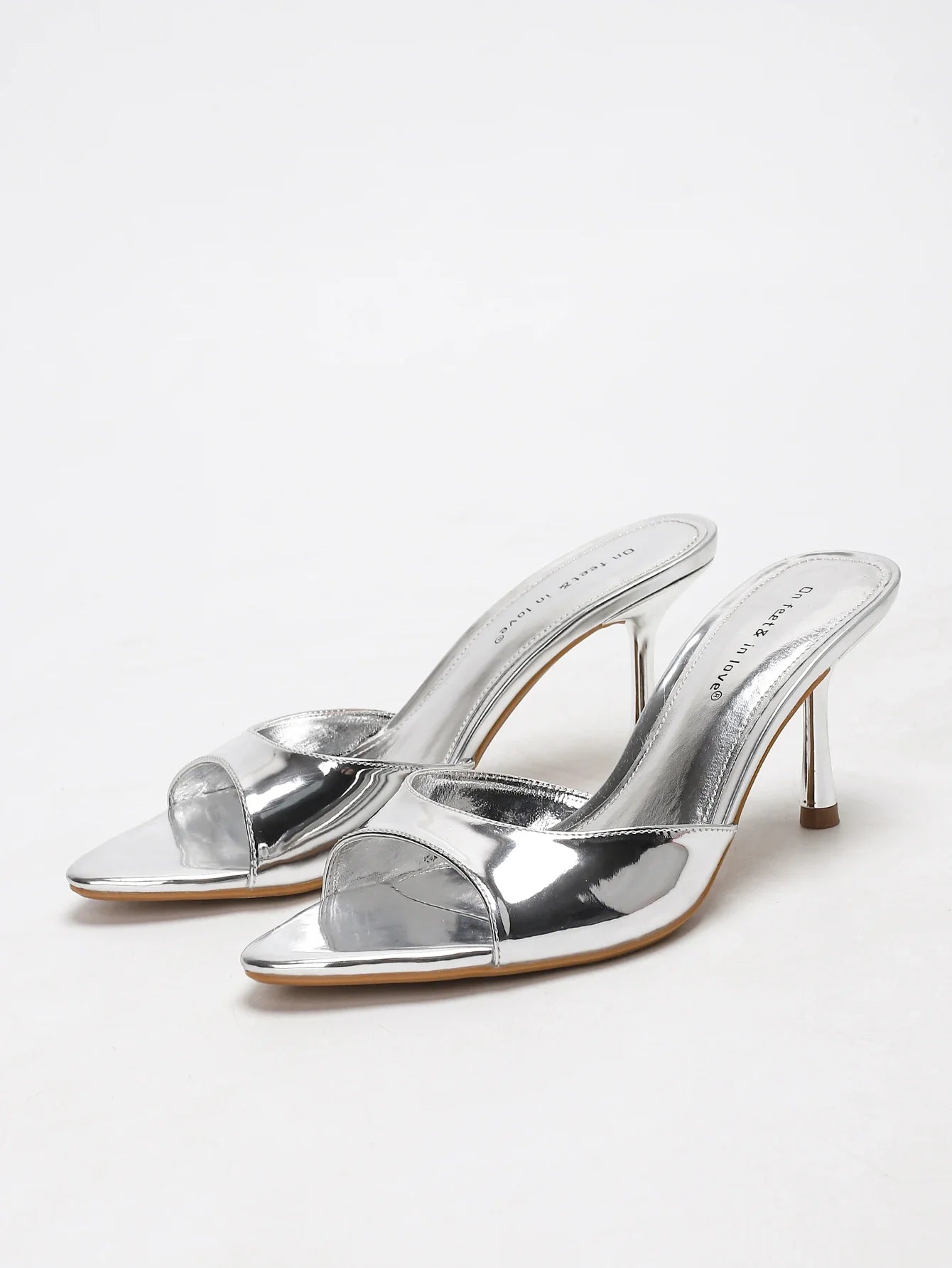 fashionable elegant one-word strap shallow open-toe cool slippers thin high-heeled sandals