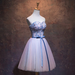 Lindo vestido de fiesta rosa y azul 