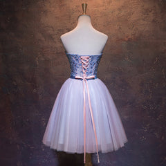 Lindo vestido de fiesta rosa y azul 