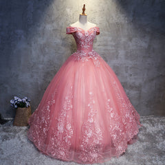 Charming Ball Gown Off-The-Shoulder Tulle Sweet 16 Dress