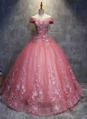 Charming Ball Gown Off-The-Shoulder Tulle Sweet 16 Dress