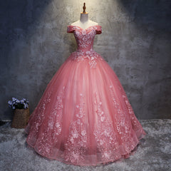 Charming Ball Gown Off-The-Shoulder Tulle Sweet 16 Dress
