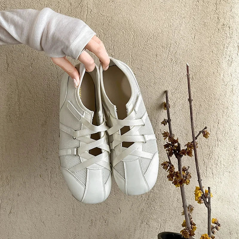Trendy Best - Selling Silver Strappy Sneakers