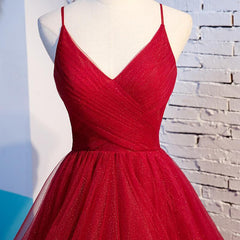 Pretty Navy Blue Tulle Layers Straps Long Party Dress