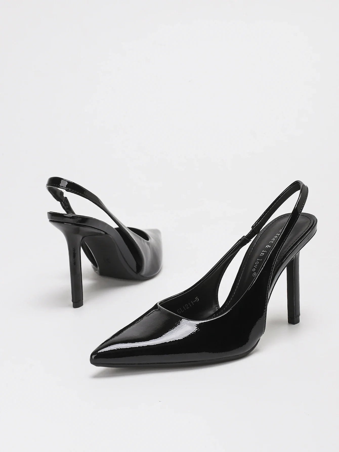 Woman's Elegant Patent Leather Pointed-Toe Stilettos