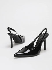Woman's Elegant Patent Leather Pointed-Toe Stilettos