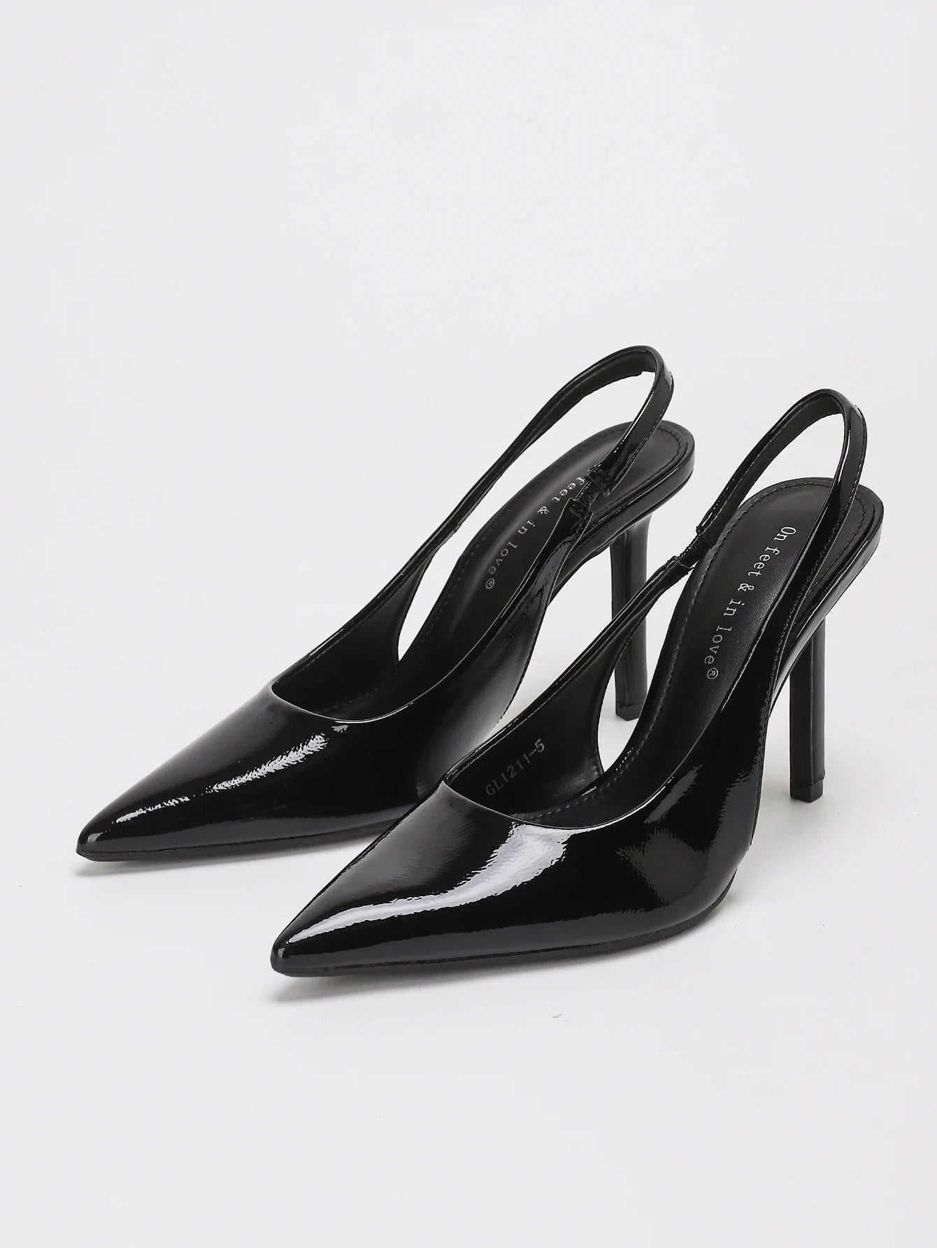 Woman's Elegant Patent Leather Pointed-Toe Stilettos