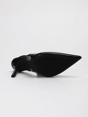 Woman's Elegant Patent Leather Pointed-Toe Stilettos
