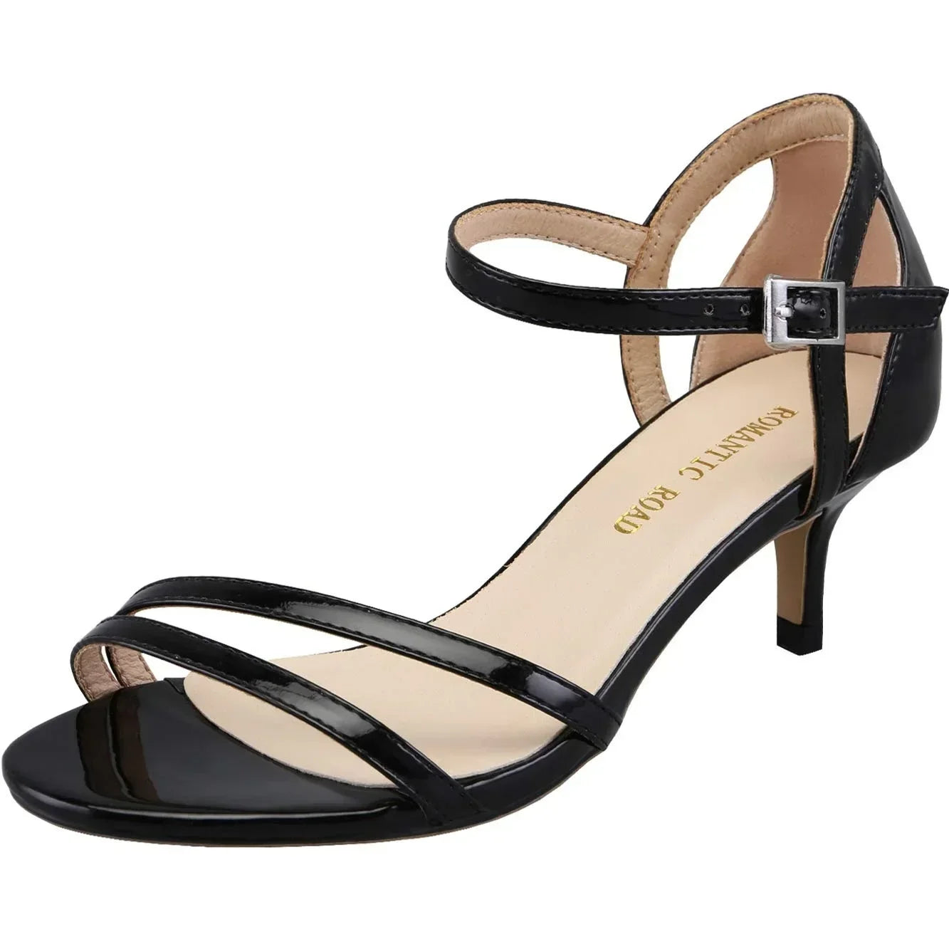 Ankle Strap Sandals 5cm Low Heeled Open Toe Stilettos Sexy High Heels Pumps Dress Party Red Wedding Shoes