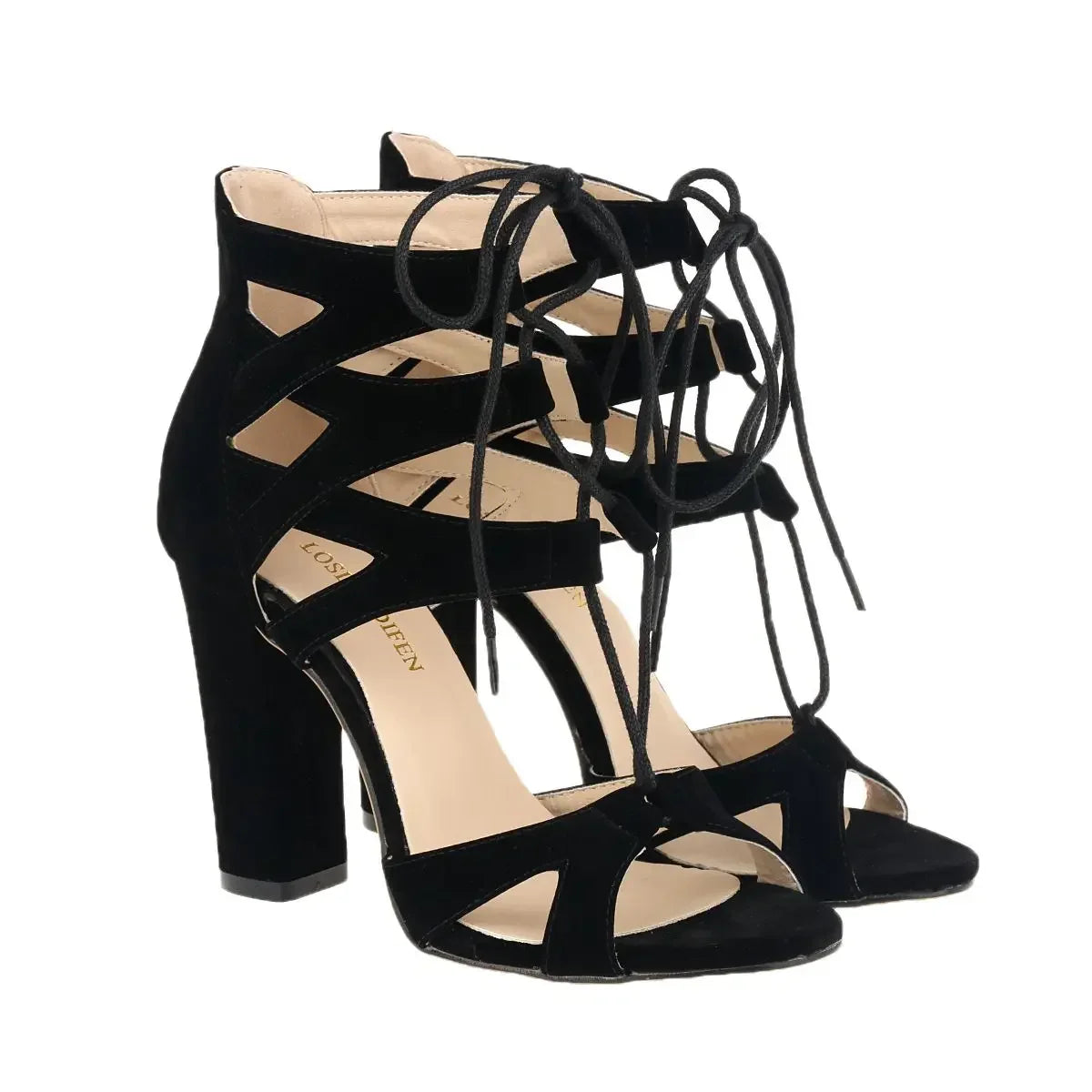Ankle Strap Sandals Faux Velvet Open Toe Square High Heels Party Dress Red Wedding Jazz Dance Shoes